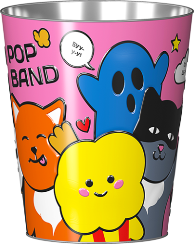 Ведро металлическое сувенирное V130 "Pop Band"