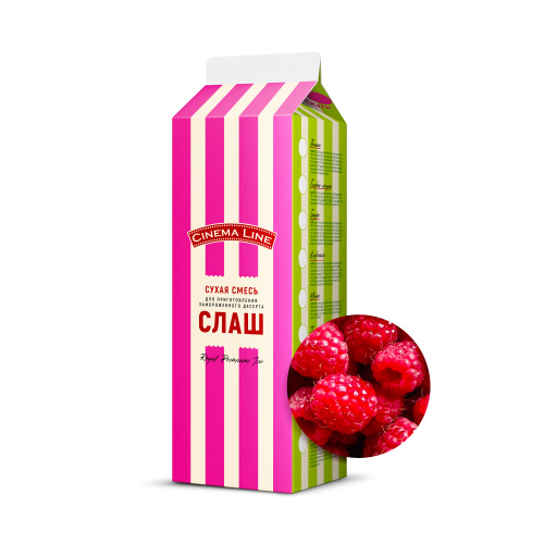 Смесь для приготовления слаш ROYAL PREMIUM ICE, малина. 0,94 кг