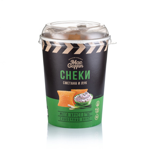 Снеки пшеничные "Мега Хруст" со вкусом сметаны и лука /12 шт*55гр