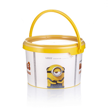 Ведро пластиковое с ручкой и крышкой. Объем 3 л. "Гадкий я 3". 100шт.