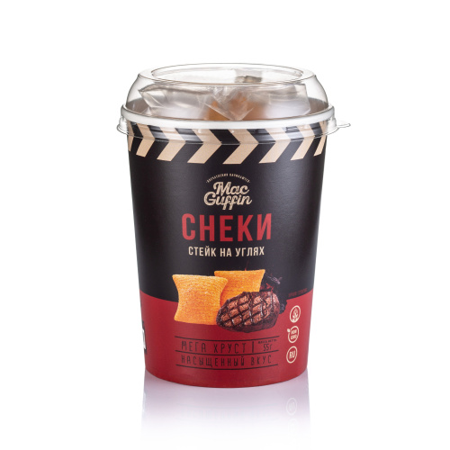 Снеки пшеничные "Мега Хруст" со вкусом мяса на углях /12 шт*55гр