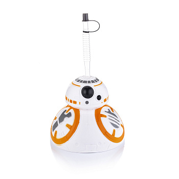 Ёмкость пластиковая для напитков (с трубочкой) "Звездные войны. Последние джедаи". Oбъем 0,65 л. 25 шт.