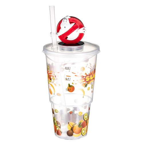 Стакан Слаш 500 мл. с крышкой под топпер и трубочкой. 200 шт.